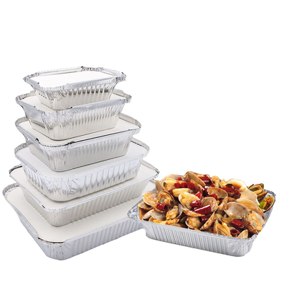Wysokiej jakości hurtowe, niestandardowe, recyklingowe, jednorazowe opakowania spożywcze, pojemniki aluminiowe, naczynia z folii cynowej, naczynia gastronomiczne, tacki z folii aluminiowej