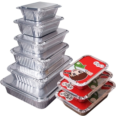 Zamówienia na żywność do recyklingu do jednorazowego użytku Opakowania z aluminium Pojemniki z folii cynowej Naczynia z folii cynowej Catering Aluminium Foil Tray