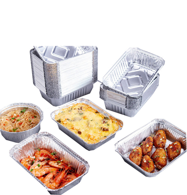 Zamówienia na żywność do recyklingu do jednorazowego użytku Opakowania z aluminium Pojemniki z folii cynowej Naczynia z folii cynowej Catering Aluminium Foil Tray