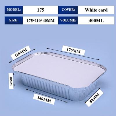 Pudełko na obiad z folii aluminiowej z trzema opcjami pokrywy