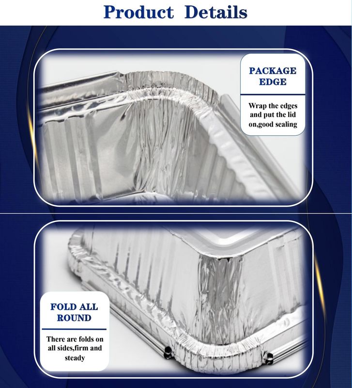 Żaroodporne i higieniczne aluminiowe pojemniki na żywność do wygodnego przechowywania żywności